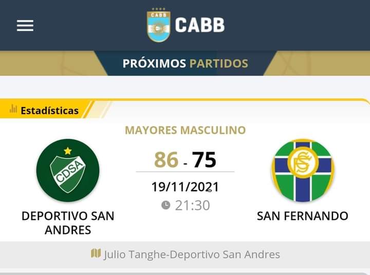 #PrimeraDivision
Febamba Torneo Transitorio 2021
Zona Norte 3 - Segunda Fase

San Andrés 86 - San Fernando 75

⭐Arian Urban 32 pts, 5 Reb
⭐Lucas Aguirre 17 pts, 9 Reb

#VamosDepor 🇳🇬