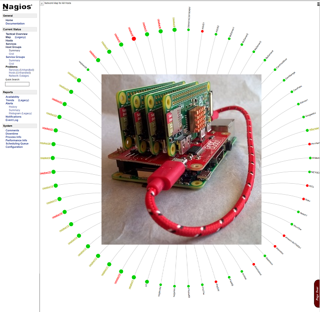 baqwas's tweet image. Thanks to exemplary support by #ClusterHAT, my V1 is still going strong with full-upgrade to #Bullseye - 1 for #Nagios, 1 for Ansible, 1 for Suricata &amp;amp; 1 for report data hourly assimilation.