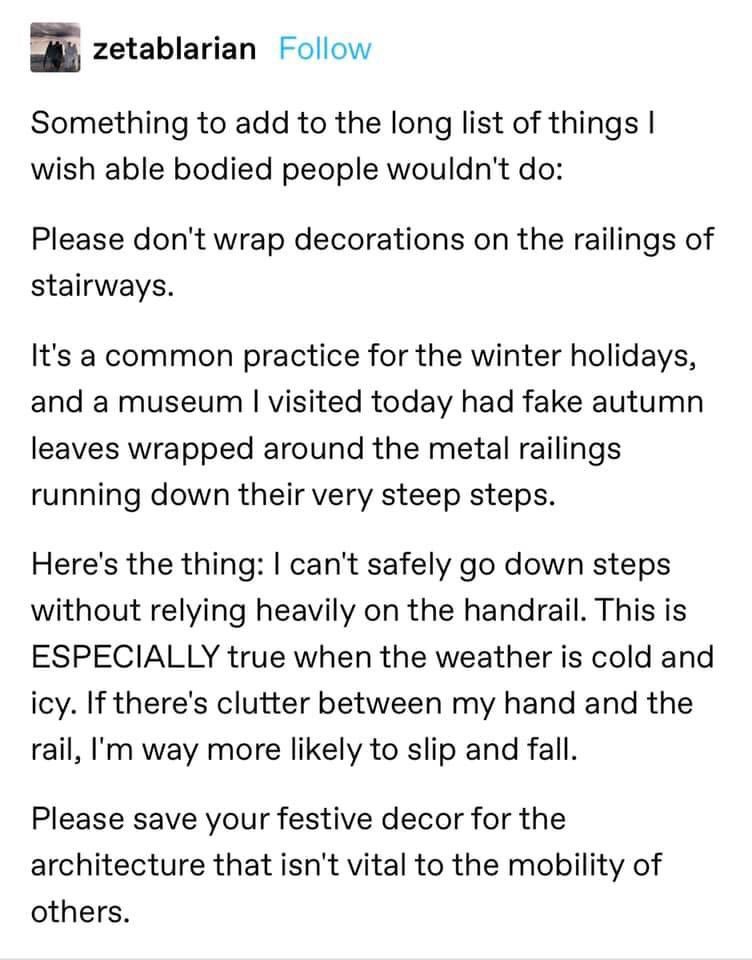 This is important, and not something I had ever thought of, before.