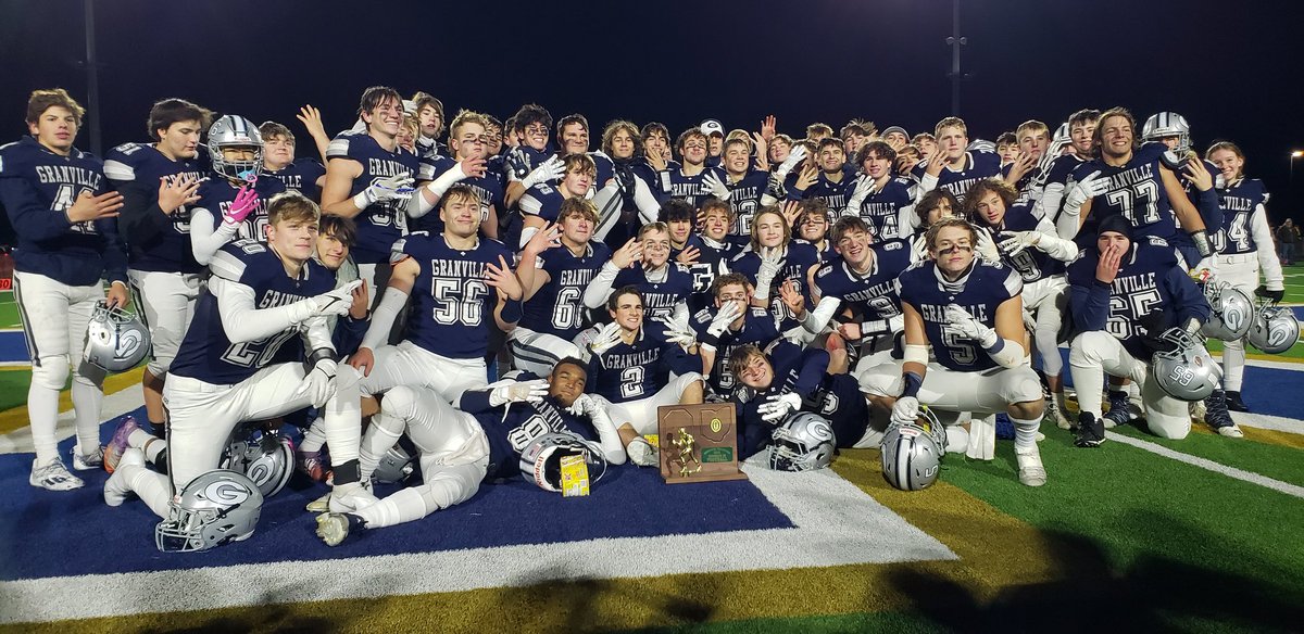 StoriedRivals's tweet photo. 🏈 D3 Region 11 Final 🏆

FINAL 

#1 Granville 57
#6 Western Brown 49

STATE BOUND FOR THE FIRST TIME EVER!

@DevonHal8 put up 6 TDs in a performance for the ages as Granville takes home the regional title and a trip to Canton!

#SRscores

@GV_Blue_Aces //@_GoBroncos https://t.co/iVD420a5FC