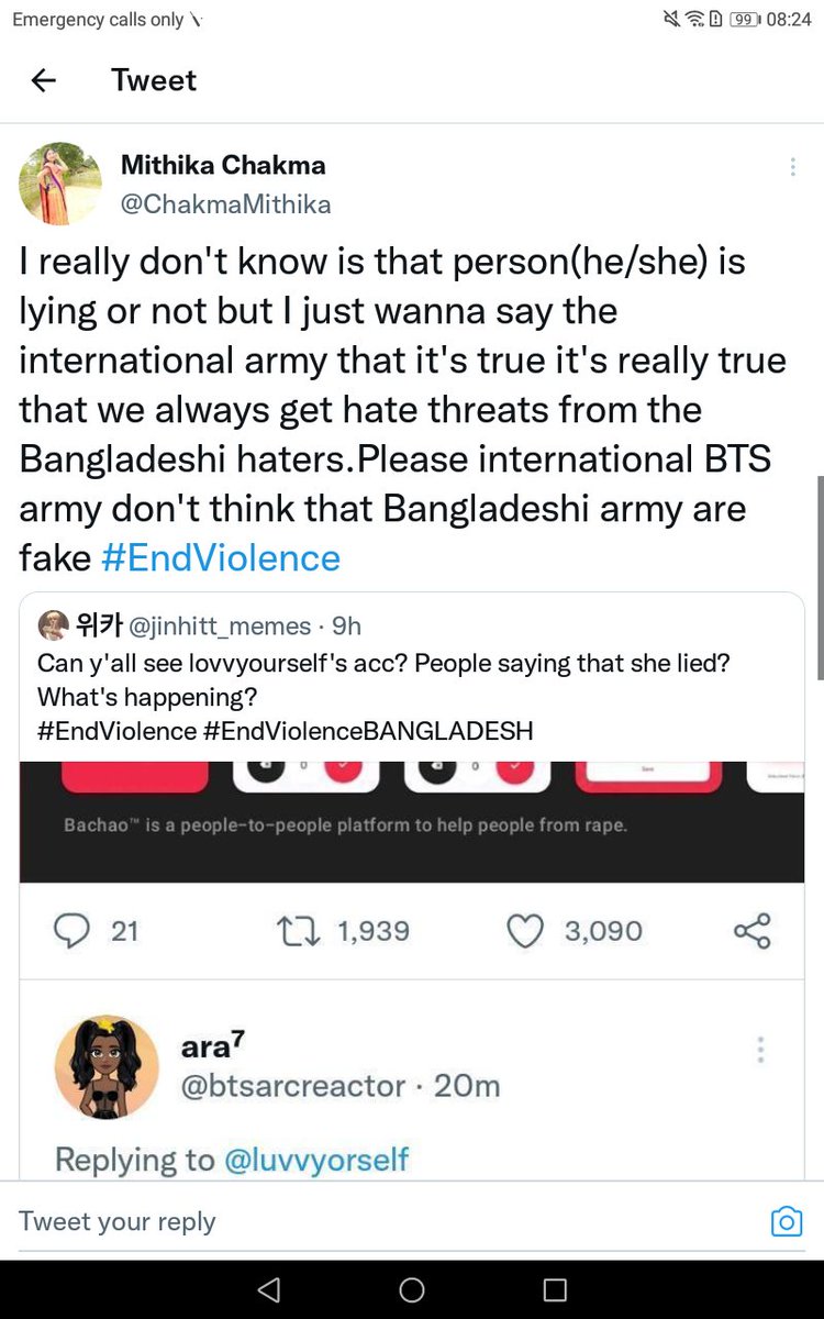 tanniesflix's tweet photo. Let's not stop the support just because of a mere clout chaser. The situation in Bangladesh is very Bad we all know that. We will continue to stand for our Bangladeshi ARMYs.
Stay Strong Y'all
#EndViolence #BDARMY #protectBDARMY https://t.co/pSznp2iQYQ