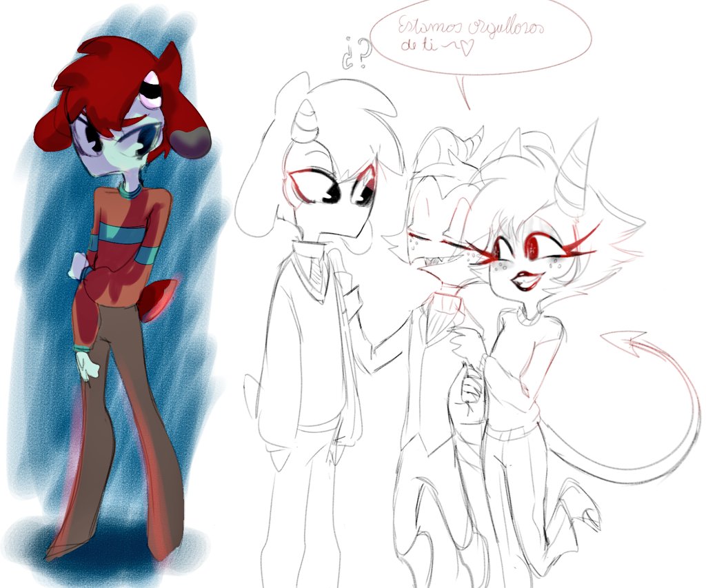 Inku_555's tweet photo. (Perdón por la letra) si tuviera que hacer un oc al estilo #vizziepop lo pondría como un hijo adoptivo de #MoxieyMillie
#HelluvaBoss #Helltakerfanart #HelluvaBossoc #dibujodigital #digitalart #digitaldrawing #DigitalArtist #digitaldrew #drawing #drew #sketch #boceto https://t.co/xC8uAe87Xk