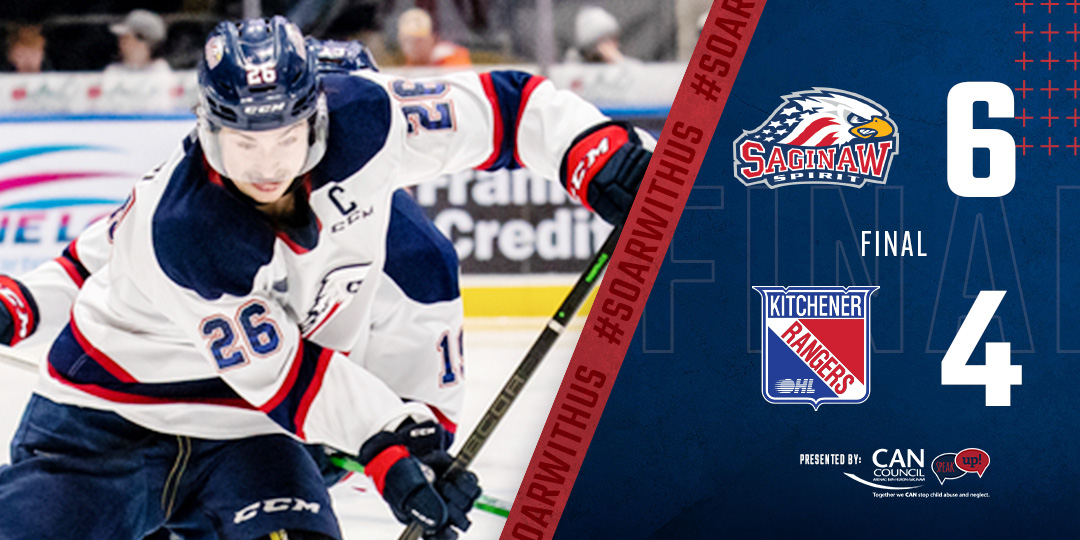 SpiritHockey's tweet photo. That's a wrap! Six straight goals got us the W! 6-4 the final out here in Kitchener.
#SoarWithUs 🦅 #SAGvsKIT https://t.co/E0mQWgUfGO