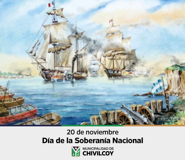 MuniChivilcoy's tweet photo. 20 de noviembre - Día de la  Soberanía 

🗓La batalla de la Vuelta de Obligado, en 1845, marcó un hito por el cual, cada 20 de noviembre, se conmemora y celebra el Día de la Soberanía Nacional.

🔍https://t.co/qMdqTjfpD9

@BritosGuillermo https://t.co/H8R5fjbFD7