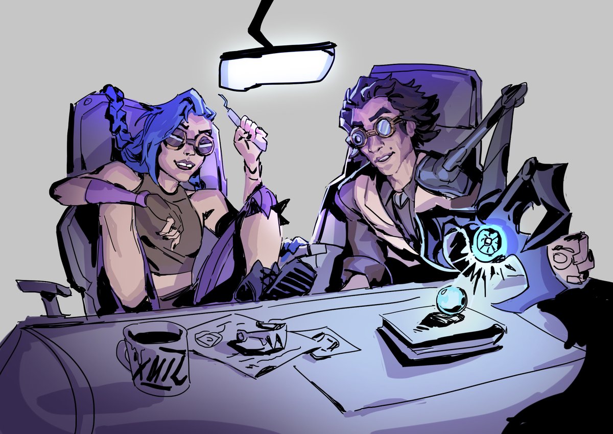 I'm rooting for the Science Bros to meet  #Arcane #arcanefanart