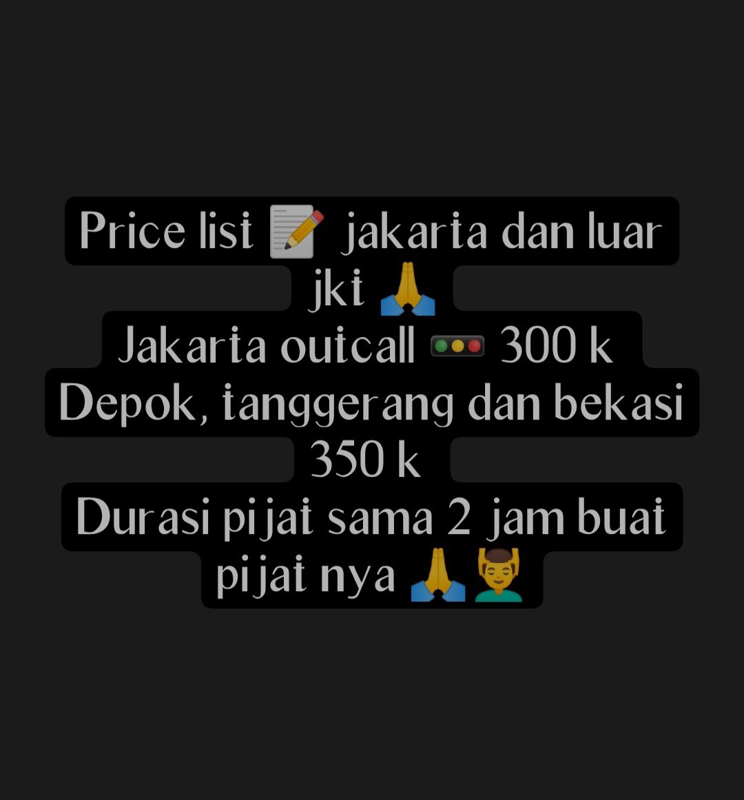 ExpertJakarta's tweet photo. Available massage setiap hari real pijat bkn asal pijat ya... Sriously mohon chat di WA 085959702890 more info chat here.... Thnx 🙏

@PusatPijat 
@PijatVitalitas3 
@Yusuf40566090 
@PijatEnak16 
Ijin tag and share para suhu... Thnx 🙏for you https://t.co/N3iJYKhh0A