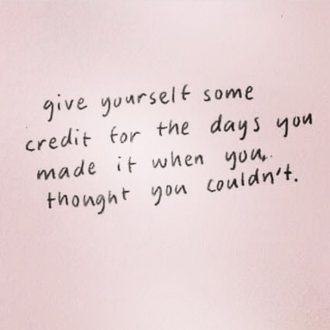 #GiveYourselfSomeCredit #BeKindToYourself #SelfCare