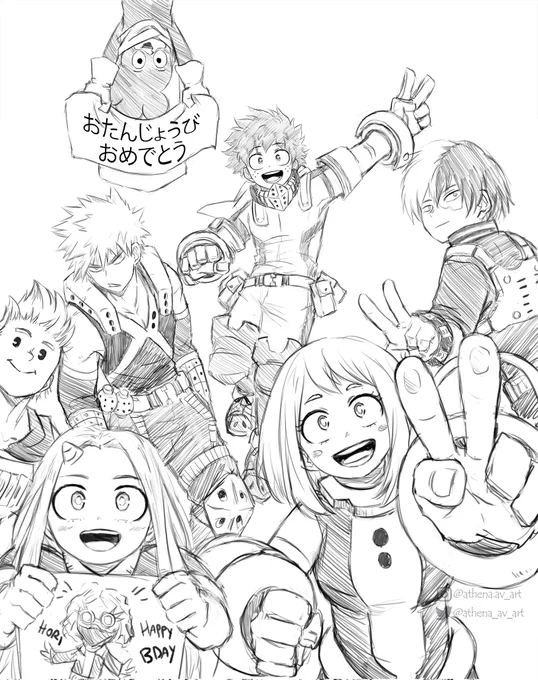 Little sketch for this special day! Happy Birthday Horikoshi!!  🎉🎉  Thankyou for creating Boku no Hero Academia! 🤩🤩 
.
#sketch #BNHA #MyHeroAcademia #BokuNoHeroAcademia @horikoshiko 