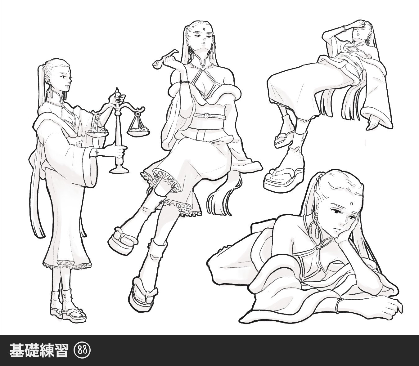 おせり 海外在住イラスト垢 今日のクロッキー 線画基礎練習は天秤座の擬人化 職業 裁判官 公平な判決に文句を言われ続け辟易としてる という設定 生々しいｗ 黄道十二宮 Zodiac Anthroart ミュシャ Mucha 絵描きさんと繋がりたい