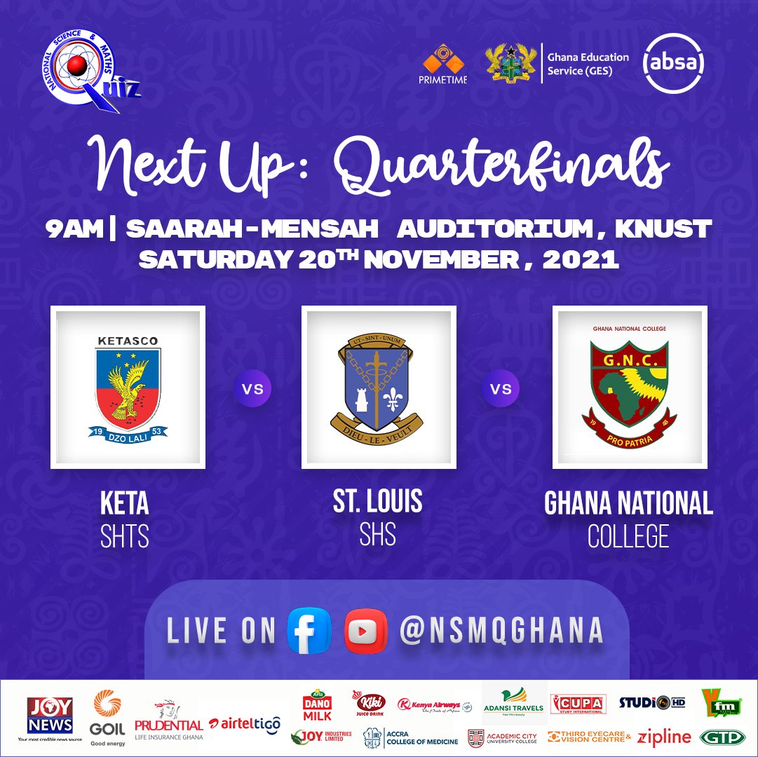 NSMQGhana's tweet photo. Coming up...

#NSMQinKumasi #NSMQ2021 #Primetime #NSMQWithAbsa https://t.co/WAuZzaB8BA