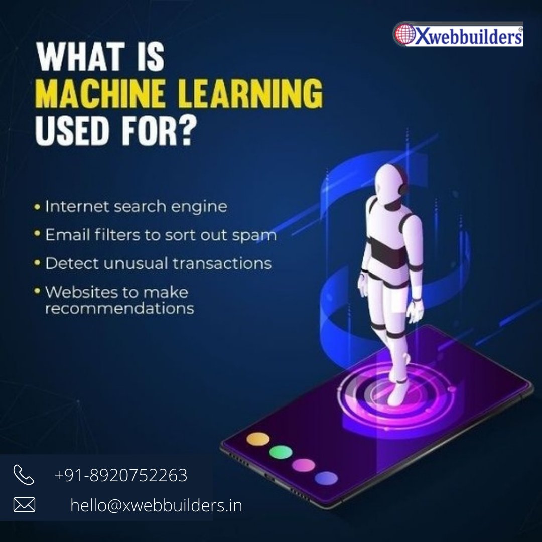 sonia250490's tweet photo. What is machine learning used for?

Contact us now :-
Call now - +91-8920752263
E-mail - hello@xwebbuilders.in

#xwebbuilders #machinelearning #seo #website #digitalmarketing https://t.co/90KJi1hWEl