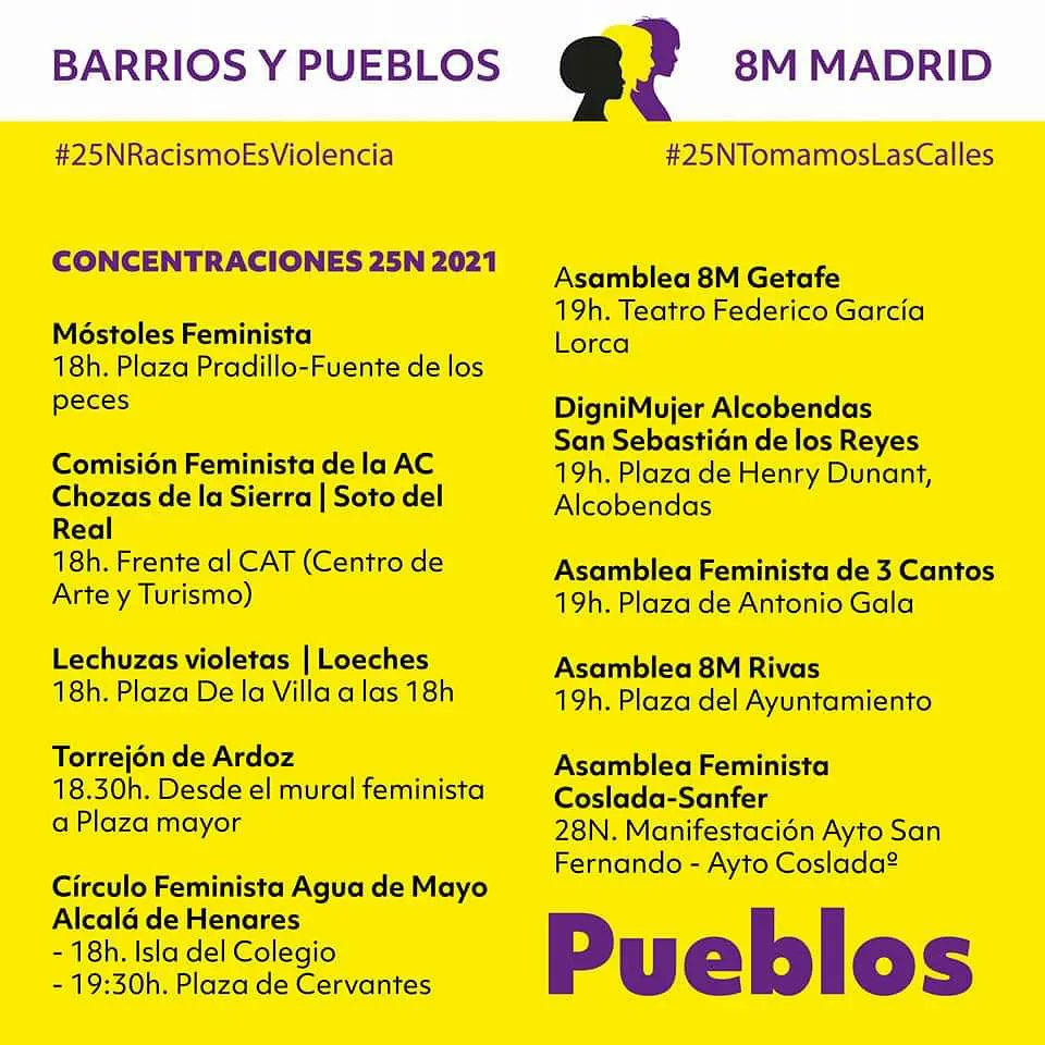 Este #25N 🙋🏽‍♀️💜 Tomamos las calles de barrios y pueblos contra todas las #ViolenciasMachistas 🔥💪🏾 #25NTomamosLasCalles
#25NRacismoEsViolencia