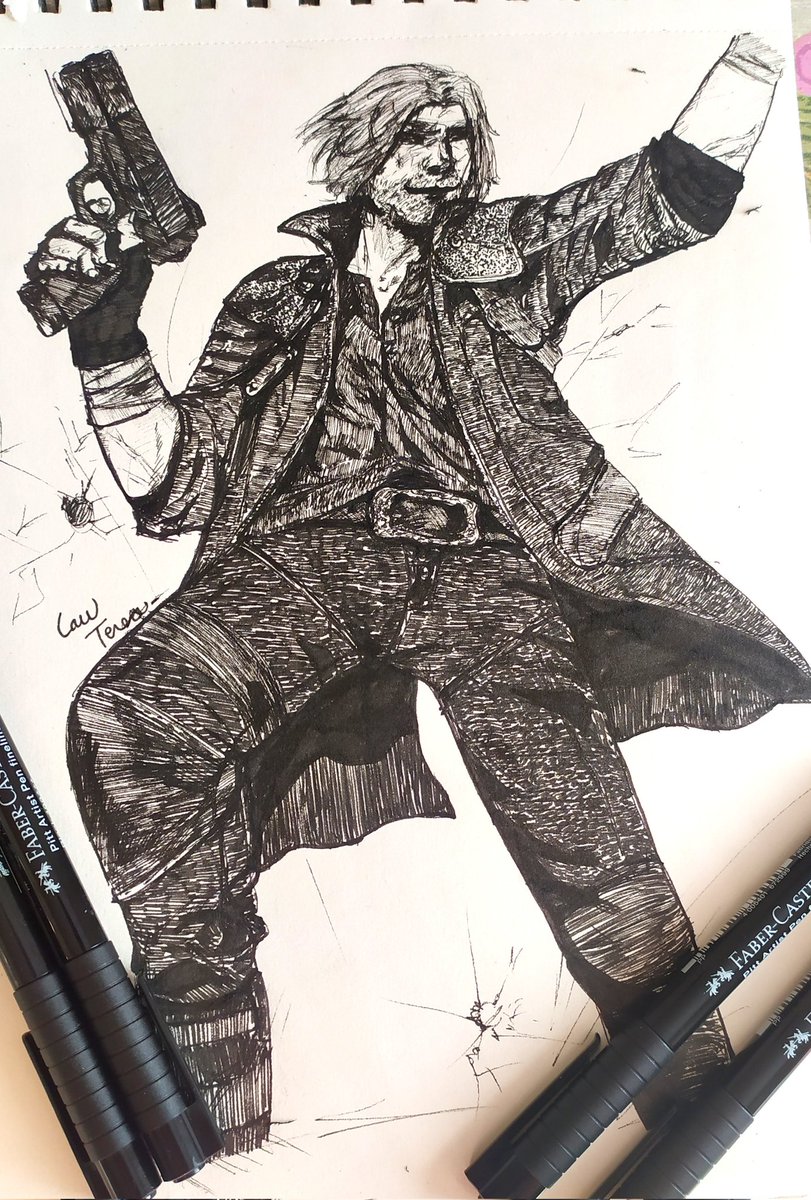LawTeresu's tweet photo. DEVIL WILL CRY 

#DMC5 #DMCfanart #dmc20thanniversary #devilmaycray #dante #capcom #watercolor #ink @DevilMayCry https://t.co/s4fGtz9mYQ