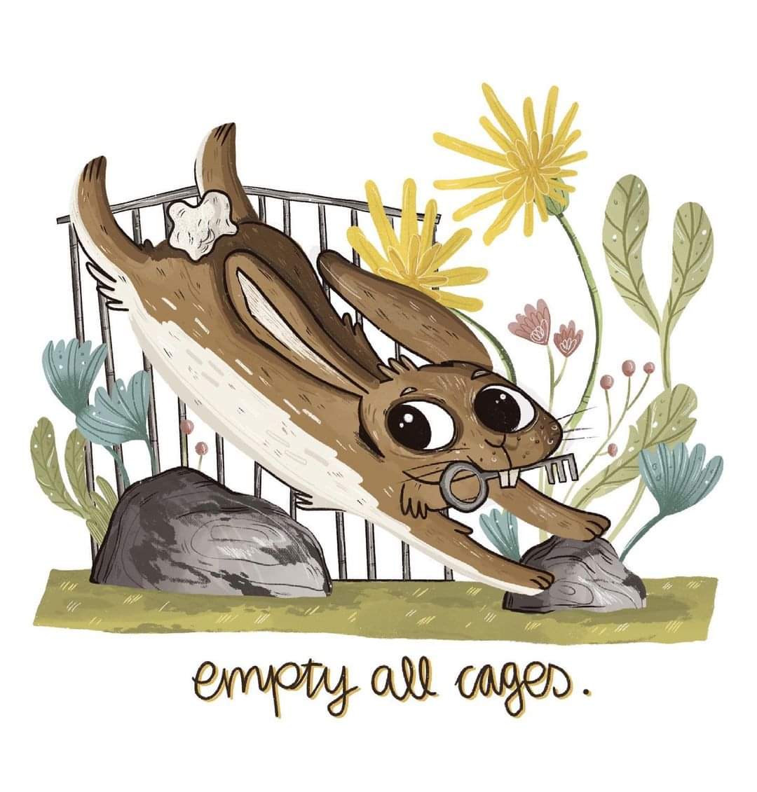 SilverSypitzki's tweet photo. Green Purple Art
๐ ๐ Empty all cages. ๐๐
๐จ Daisy Lotta .
https://t.co/kuYN4ZRTy2
#EmptyAllcages
#UntilAllcagesAreEmpty
#AnimalLiberation
#SaveAnimals
#Vegan
#VeganForTheAnimals
#GreenPurpleArt
#VeganArt https://t.co/WGMs6rkrrx