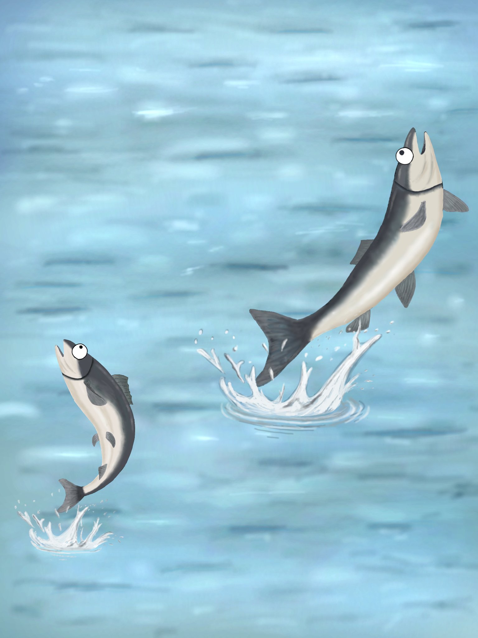 توییتر ハリネズミ در توییتر 跳ねる魚を描いてみた 最近とても魚を食べたい気分だったので 時間をかけて頑張った イラスト イラスト練習 みんなで楽しむtwitter展覧会 T Co 5x0imiqf6q