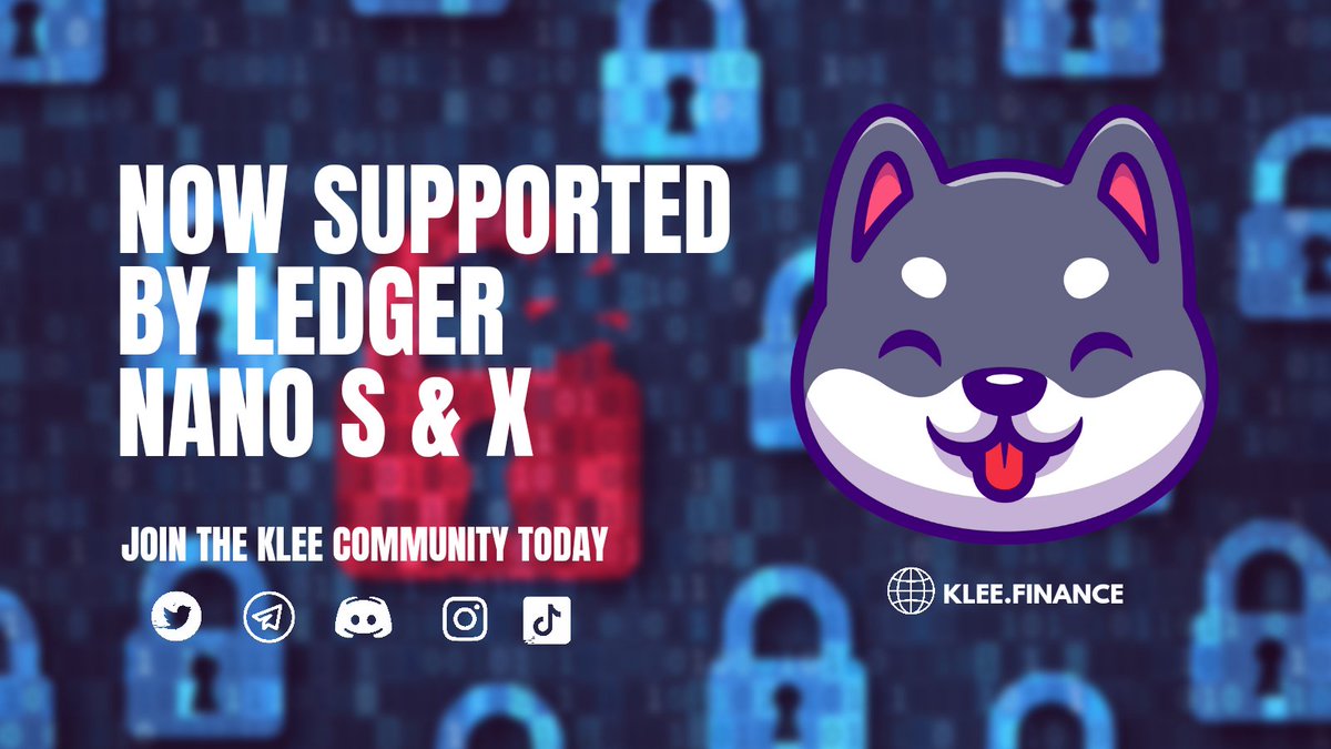 KleeKaiETH's tweet photo. $KLEE is now a supported app with @Ledger - You can now sleep safely at night knowing your #KLEEKAITOKENS are Safe &amp; Secure!

#KLEEKAI #KLEEARMY #LedgerWallet #HODL https://t.co/GyTWYmdLvm