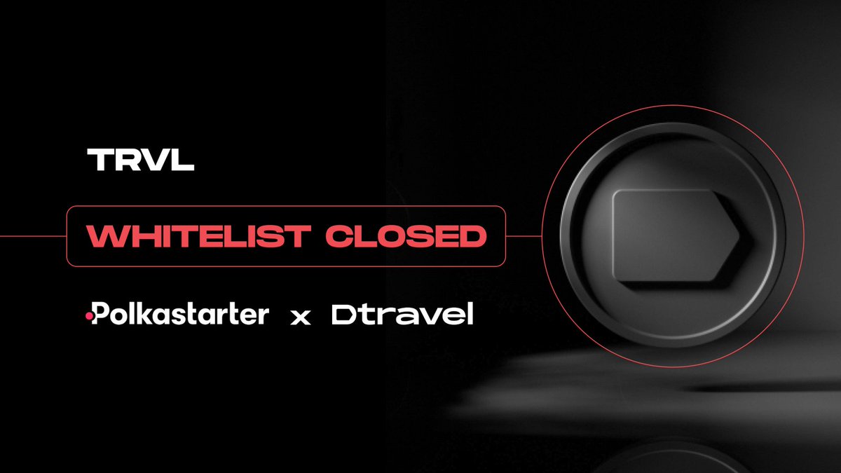 Dtravel 📍 (@dtraveldao) on Twitter photo Whitelist applications are closed for the TRVL x <a href="/polkastarter/">Polkastarter</a> IDO!
We are incredibly grateful for all of the applicants and community support we received this week.
Now, we start the process of selecting the winners!
Whitelist summary + next steps: bit.ly/WLclosed Whitelist applications are closed for the TRVL x <a href="/polkastarter/">Polkastarter</a> IDO!
We are incredibly grateful for all of the applicants and community support we received this week.
Now, we start the process of selecting the winners!
Whitelist summary + next steps: bit.ly/WLclosed