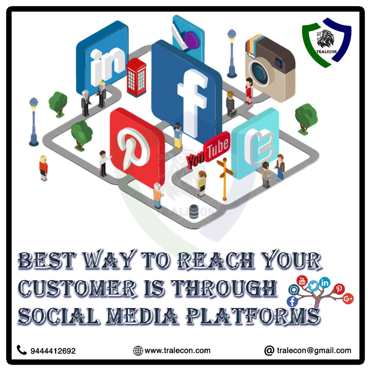 TraleCon's tweet photo. Social Media is a platform to reach a newer audience. 
#digitalmarketingagency #digitalmarketing #contentmarketing #emailmarketing #socialmediamarketing #socialmedia #seoservices #poster #posterdesign #postereveryday #logo #logodesign #branding #graphicdesign #tralecon #google https://t.co/vXNXtQaxUE