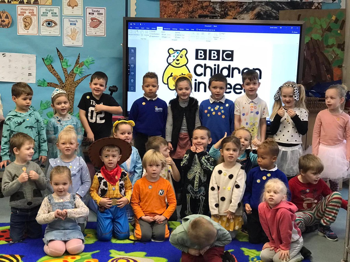 TroonSchool's tweet photo. Over £290 raised for Children In Need! 
Well done Team Troon! 💛💙💛 https://t.co/x8urB7BT3h