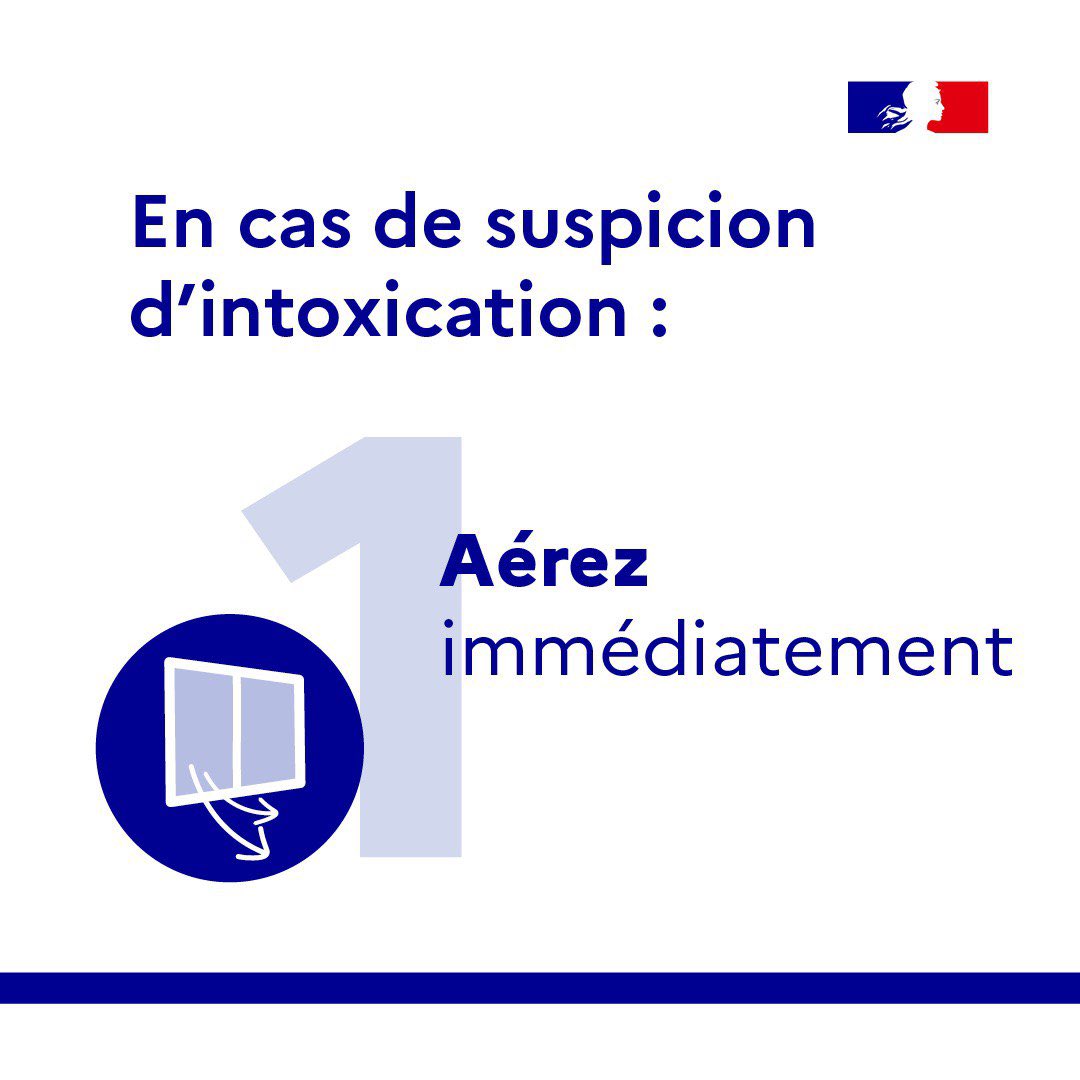 SecCivileFrance's tweet photo. #Froid ❄️⚠️Avec la chute des températures, le risque d'intoxication au monoxyde de carbone augmente. Soyez prudents et adoptez les bons réflexes !
✅ Aérez quotidiennement votre logement
✅ Faites entretenir vos installations de chauffage
Plus d'infos 👉 https://t.co/qjcW1J9ORt https://t.co/DZ36OwMyYr