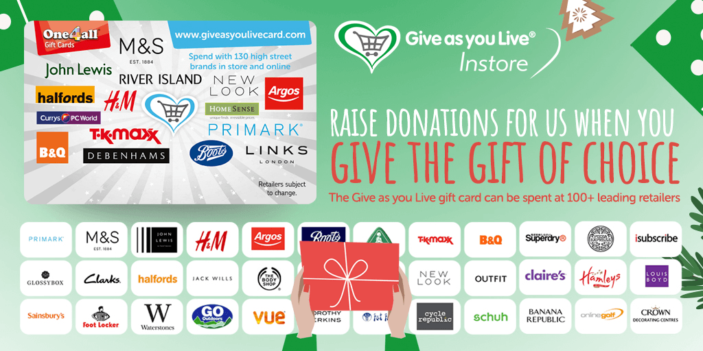 PerennialGRBS's tweet photo. 🎅 Looking for the perfect Christmas gift?
The @giveasyoulive gift card can be used by your loved ones at 100+ high street retailers, and you'll raise money for Perennial when you purchase 💚
Find out more here:
https://t.co/E1hGqkvzEv
#SupportWhileYouShop https://t.co/pGnu3CCIYK