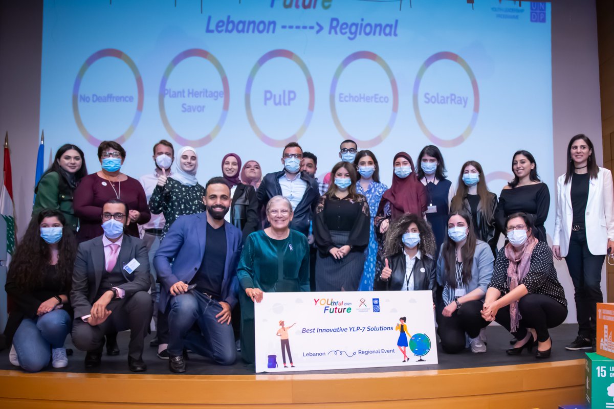 UNDP_Lebanon's tweet photo. We need the youth to #BuildLebanonForward.
The voice, determination, and grit of all the participants shown at the #YLP7 pitching day are proof that they will make real difference in Lebanon.
Congrats to all the teams. We look forward to see you shine and thrive.💫 https://t.co/uIEHwLjrio