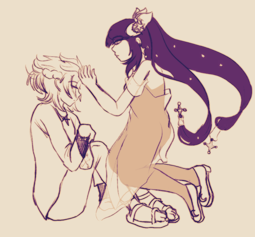 artofikitsumi's tweet photo. #AlmonaWeek day 5 (just barely!) feat. some inspiration from Selene and Endymion's story https://t.co/ldQ9uio4IL