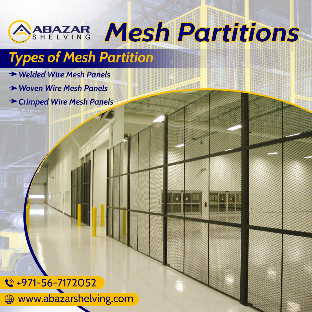 abazarshelving's tweet image. #abazarshelving gives you the best mesh partitioning solutions that improve your warehousing. For consultation get in touch with our dedicated team: +971-56-7172052 
For more information visit: abazarshelving.com/mesh-partition…

#meshpartition #mesh #partition #wiremeshpanels