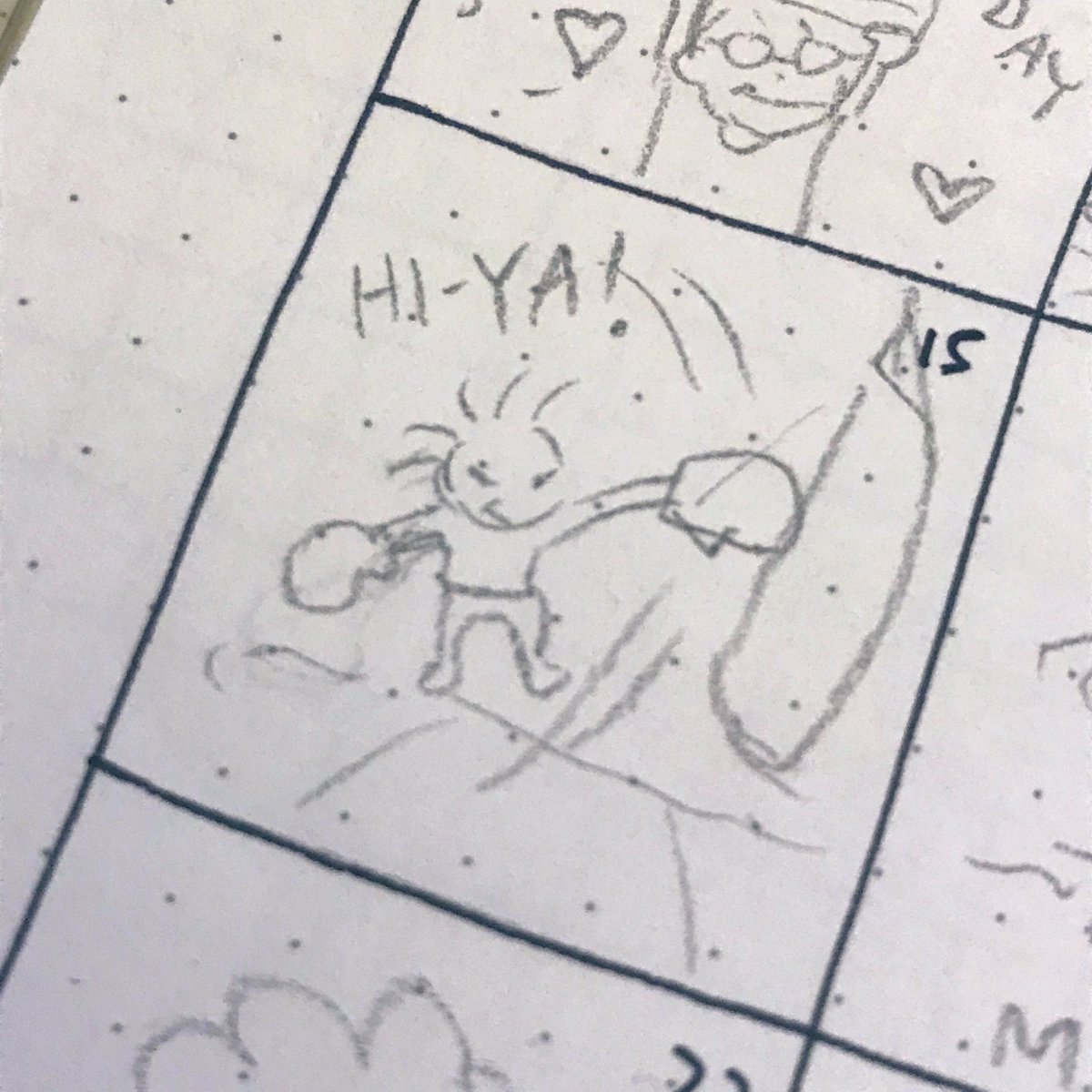 Catching up on my doodle calendar and the kickboxing ones are pretty good plus pumpkin baby??? 