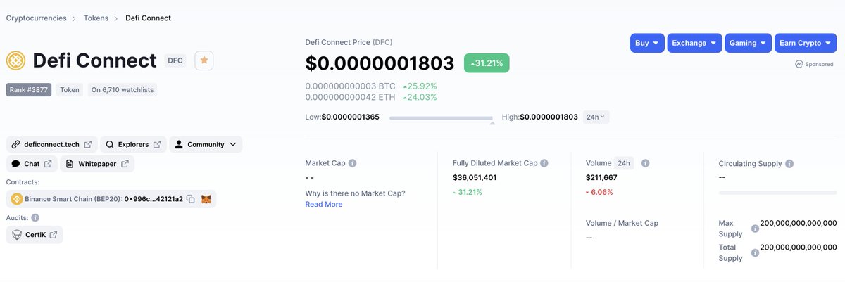 RT @deficonnect: #DFC is up by 30% in 24 hours

#Deficonnect is on real fire

Join the trend now! https://t.co/jCyAEJ0Dzd