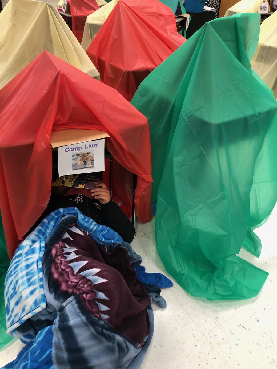 lccwamble's tweet photo. Second grade had reading camp outs today! They are learning to be masters of reading!! #LilJags #TeamDCS https://t.co/SrIm84r2dj