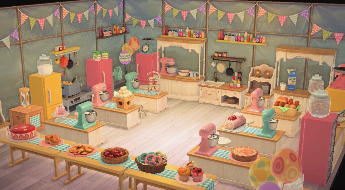 dollbunyan's tweet photo. I made a recreation of the bake off tent in animal crossing https://t.co/7BqTA2HhL2