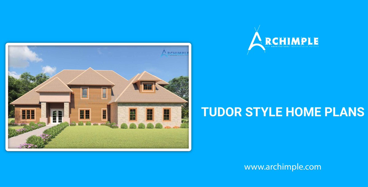 archimple_llc's tweet image. Tudor-style home plans have a steeply pitched roof and prominent cross gables. They also feature decorative half-timbering and tall narrow windows with small panes. To know more- archimple.com/styles/tudor
#housestyle #Tudor_style_home_plans #archimple #housedesign #homebuilder
