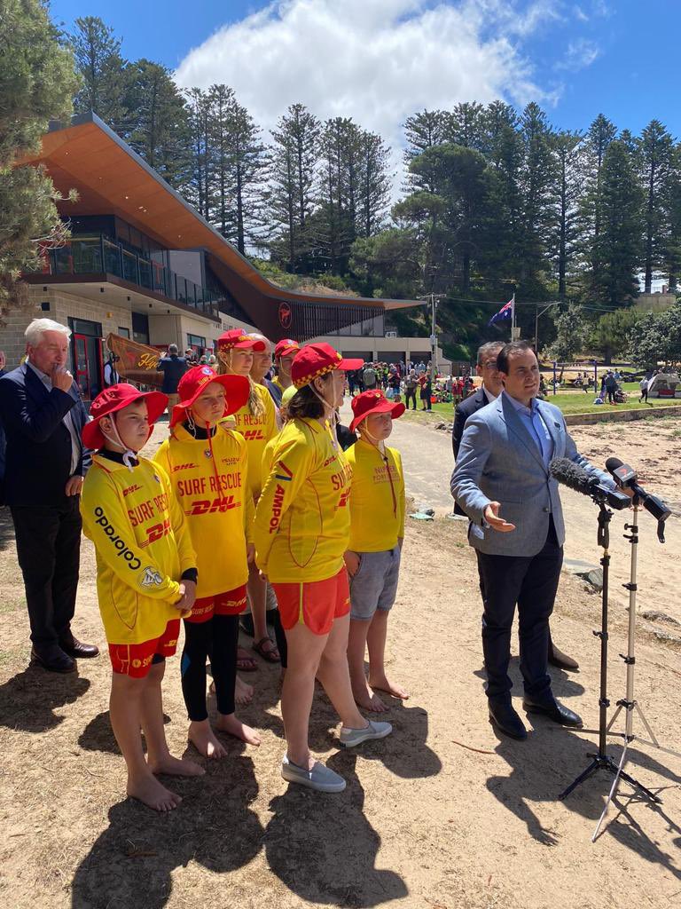 The new, almost $6 million Port Elliot Surf Life Saving Club is officially open - just in time for summer! ☀️ 
 
After our $4.9 million contribution, the new clubrooms provide our <a href="/SurfLifeSA/">Surf Life Saving SA</a> volunteers with the facilities they need. 

<a href="/marshall_steven/">Steven Marshall AO</a> <a href="/David_Basham_MP/">David Basham MP</a>