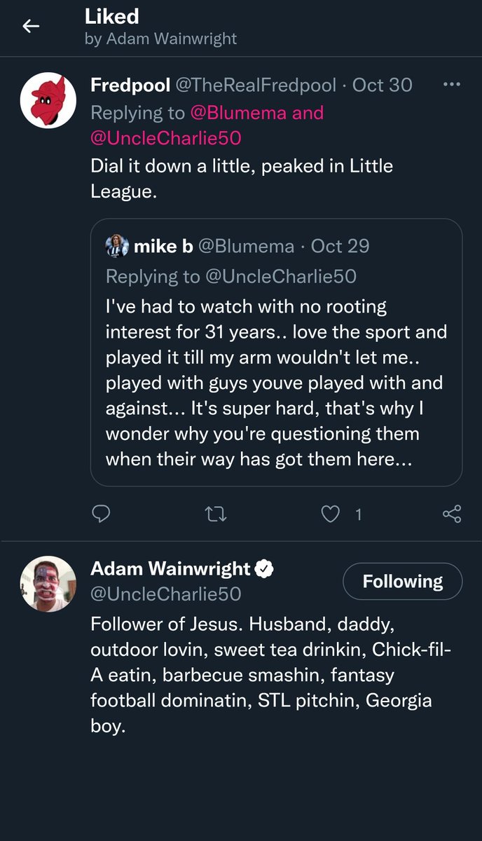 TheRealFredpool's tweet image. This like is the only that will ever matter to me.