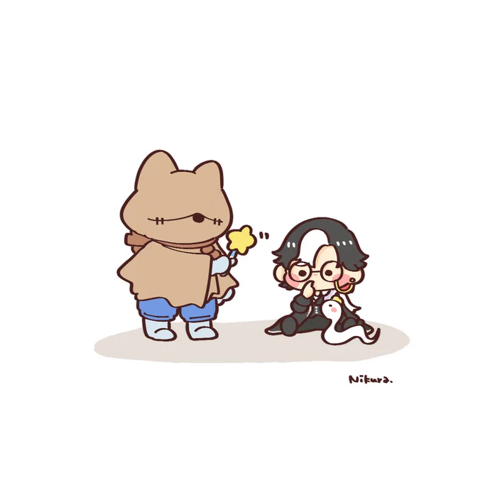 #第五人格 
#第五人格イラスト
天下のD․M様だって
ステッキのチカラでこの通り🌟 