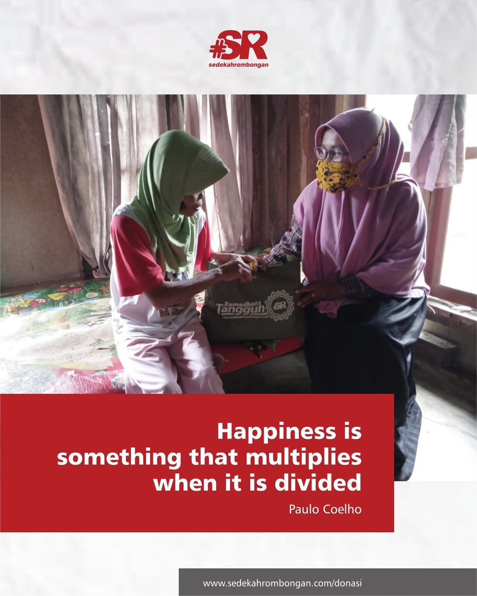 Jangan ragu untuk membagi kebahagiaan kepada orang lain ya Sedekaholic 😊