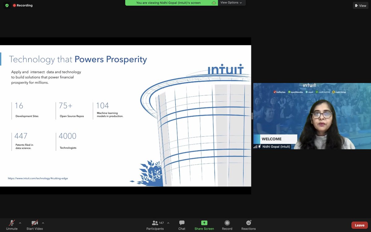 IntuitIN's tweet photo. 'At Intuit, it's all about creating impact and changing the lives of our customers for the better by solving their most important financial challenges. Everything that we do is based on trust and respect', @NidhiGopal kicking-off #IntuitCodingChallenge with @geektrust https://t.co/iqEuQaNWoY