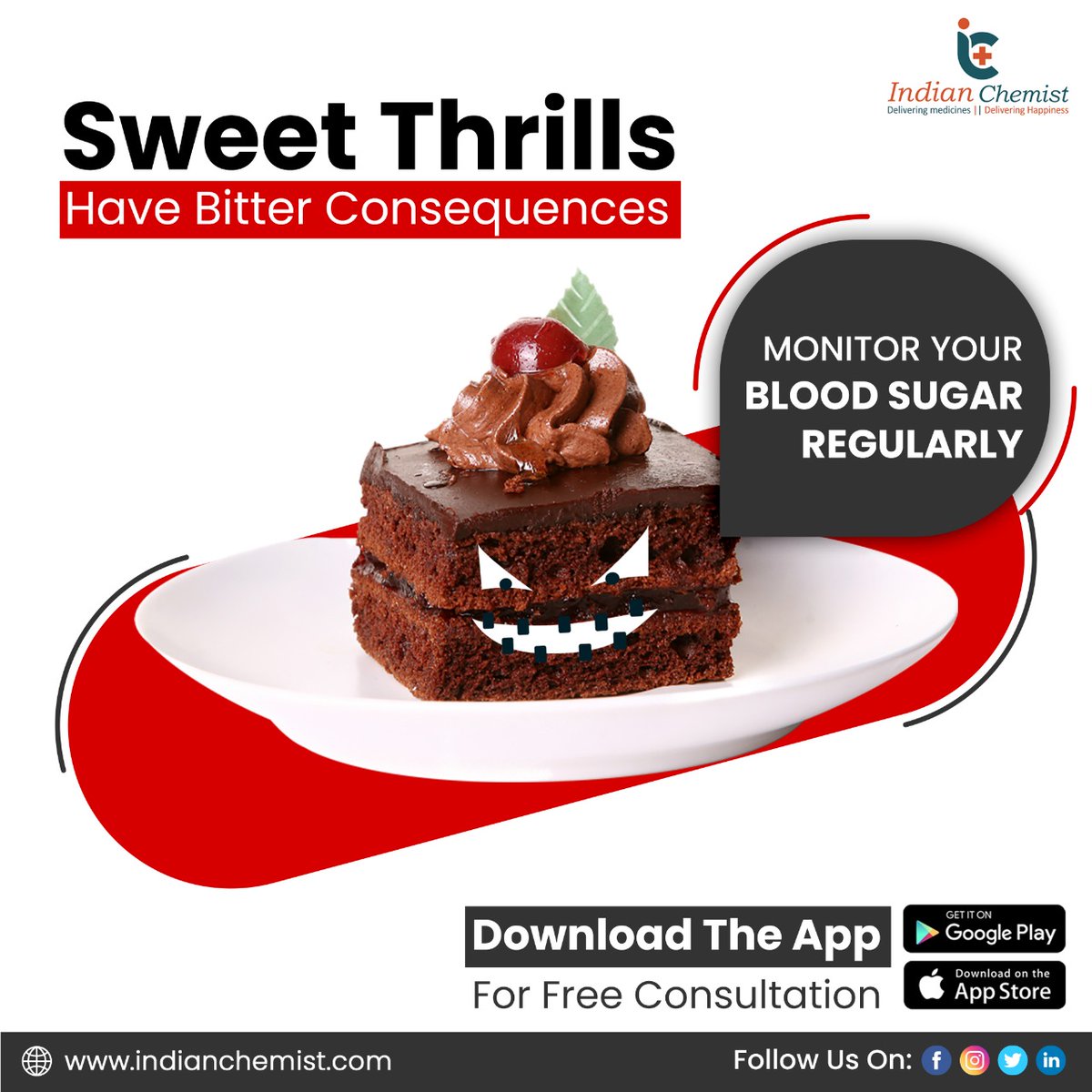 ic4you_india's tweet photo. Trying to manage diabetes is hard because if you don't, there are consequences you'll have to deal with later in life." Check your #BloodSugar regularly and download #IndianChemist App for free doctor consultation.
#diabetes #healthylifestyle #indianchemist #diabetic https://t.co/VGiH60B58o