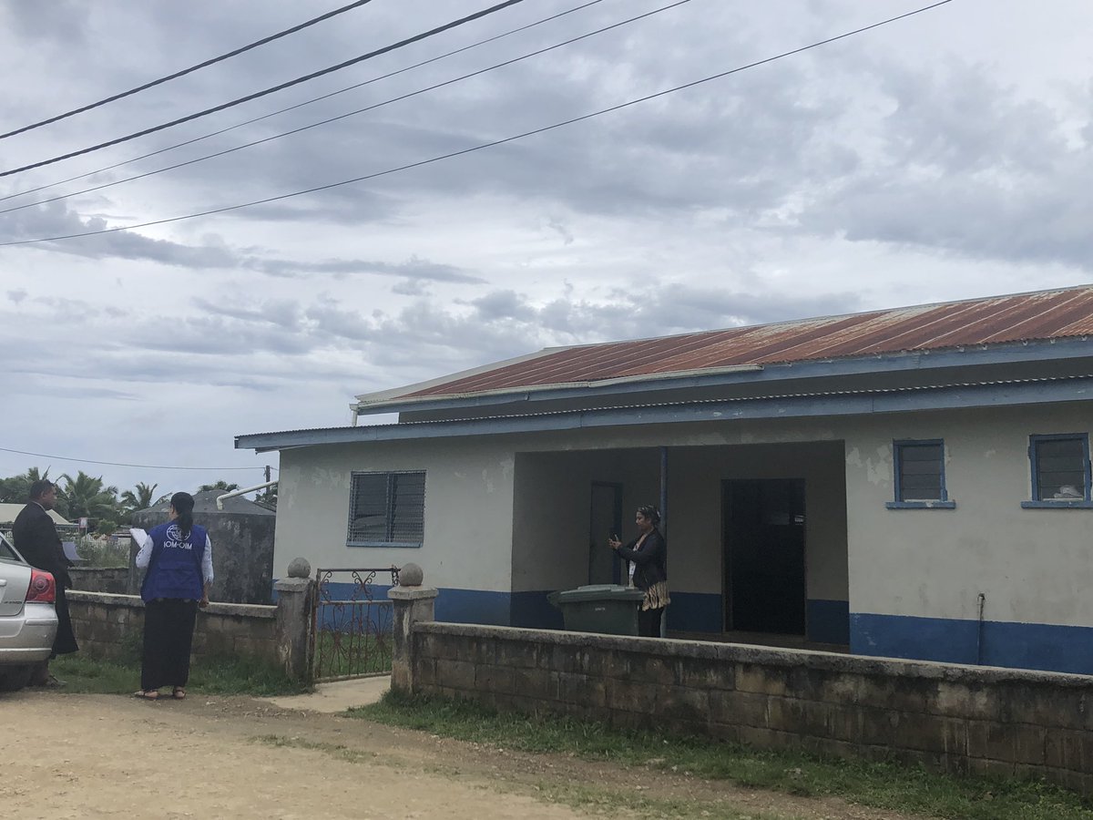 sifa_lynette's tweet photo. “Halls are built for multi-purpose use, most lack resources and features suitable for sheltering. Mapping EVC centers record their real statuses,” community leader. IOM enumerators and NEMO collaborate effort to survey EVC in Tongatapu. 🇹🇴 @IDMC_Geneva @EUPasifika @DDisplacement https://t.co/nMFCexwxoC