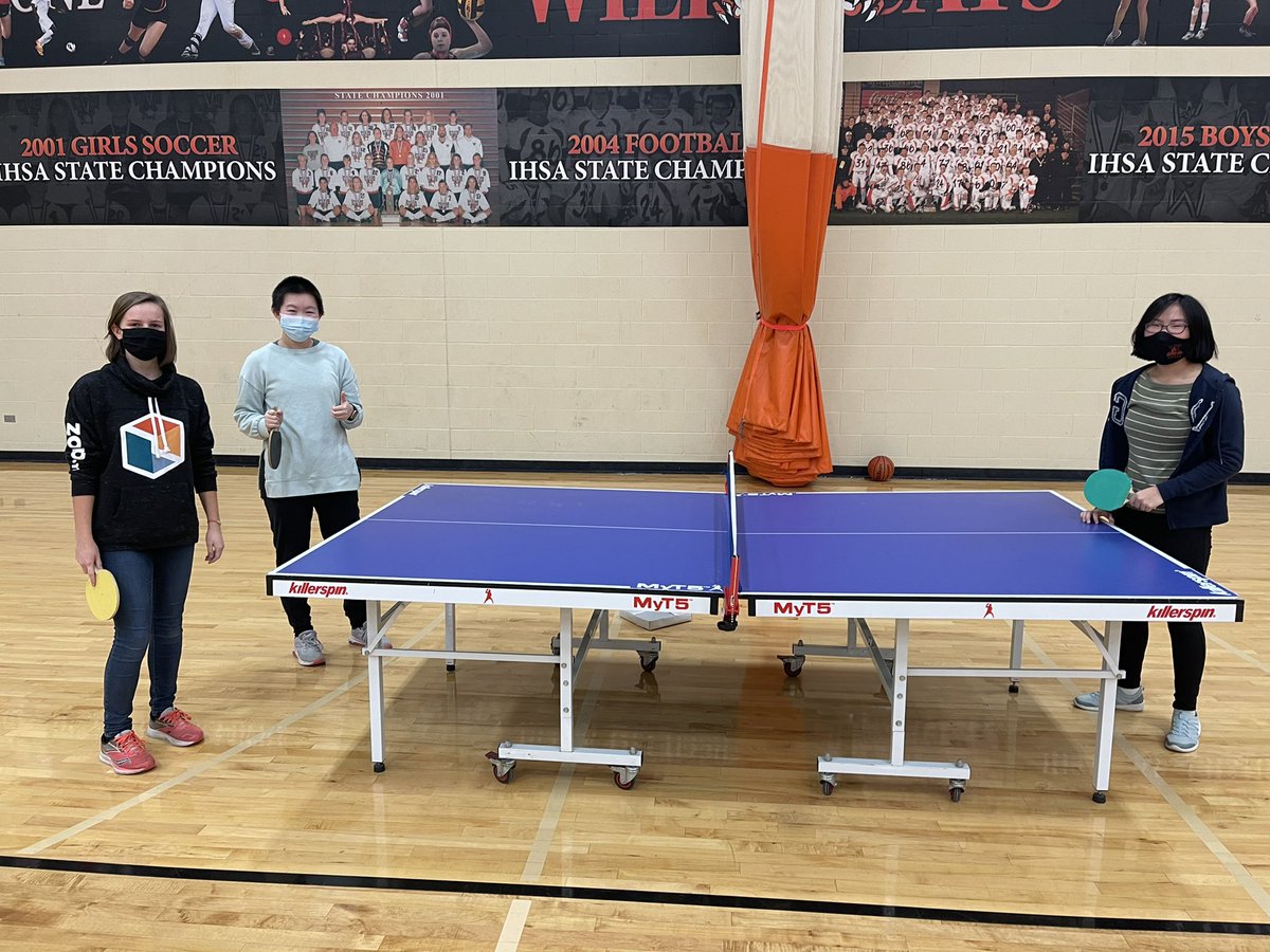 Ping pong club 2021-22🏓 - week 14 - Pictures are back!  What an awesome opportunity to play in the west gym.  So much better than in the corridors. Can’t wait for another chance. See you next week. #LvillePingPong #D128UnionStrong #pingpong #Fridaynight #D128DARING #Resilient