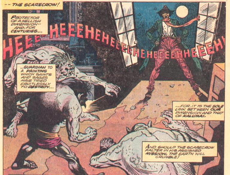 AdamThanosPod's tweet photo. That is one fancy police station! #Scarecrow #Marvel #ScottEdelman #RubenYandoc #PetraGoldberg #TonySanJose #MarvWolfman https://t.co/lNW6g68lt3