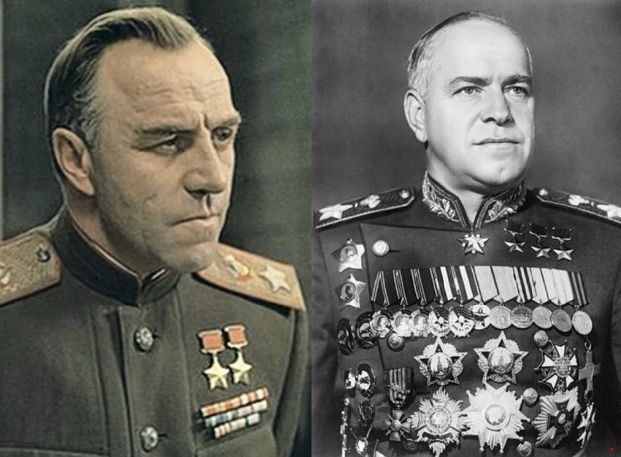 Актер Ульянов в роли Жукова