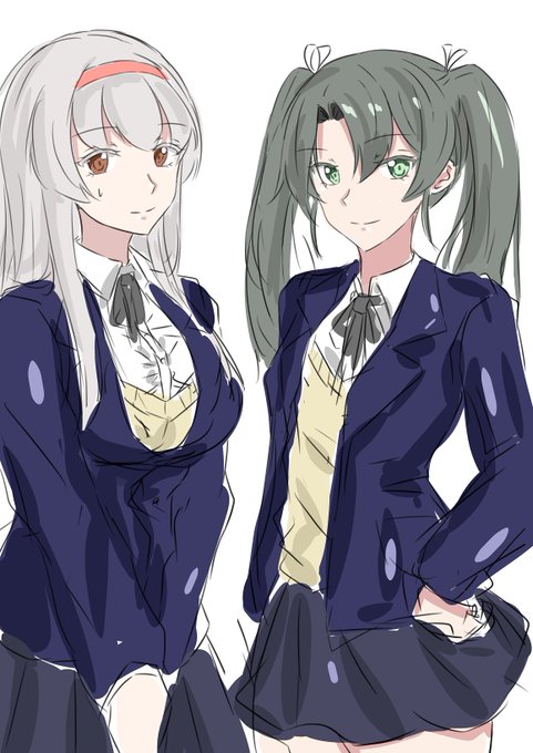 嫁艦に学生時代の制服を着てもらう、的な奴、色々描きたいかも(どんどん増える変なシリーズ) 