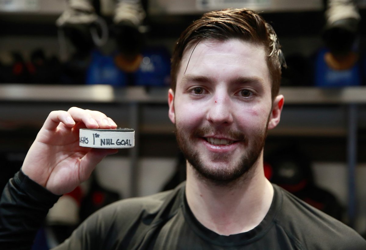 Canucks's tweet photo. An unforgettable night for our hometown guy! https://t.co/PVWEVHxHid