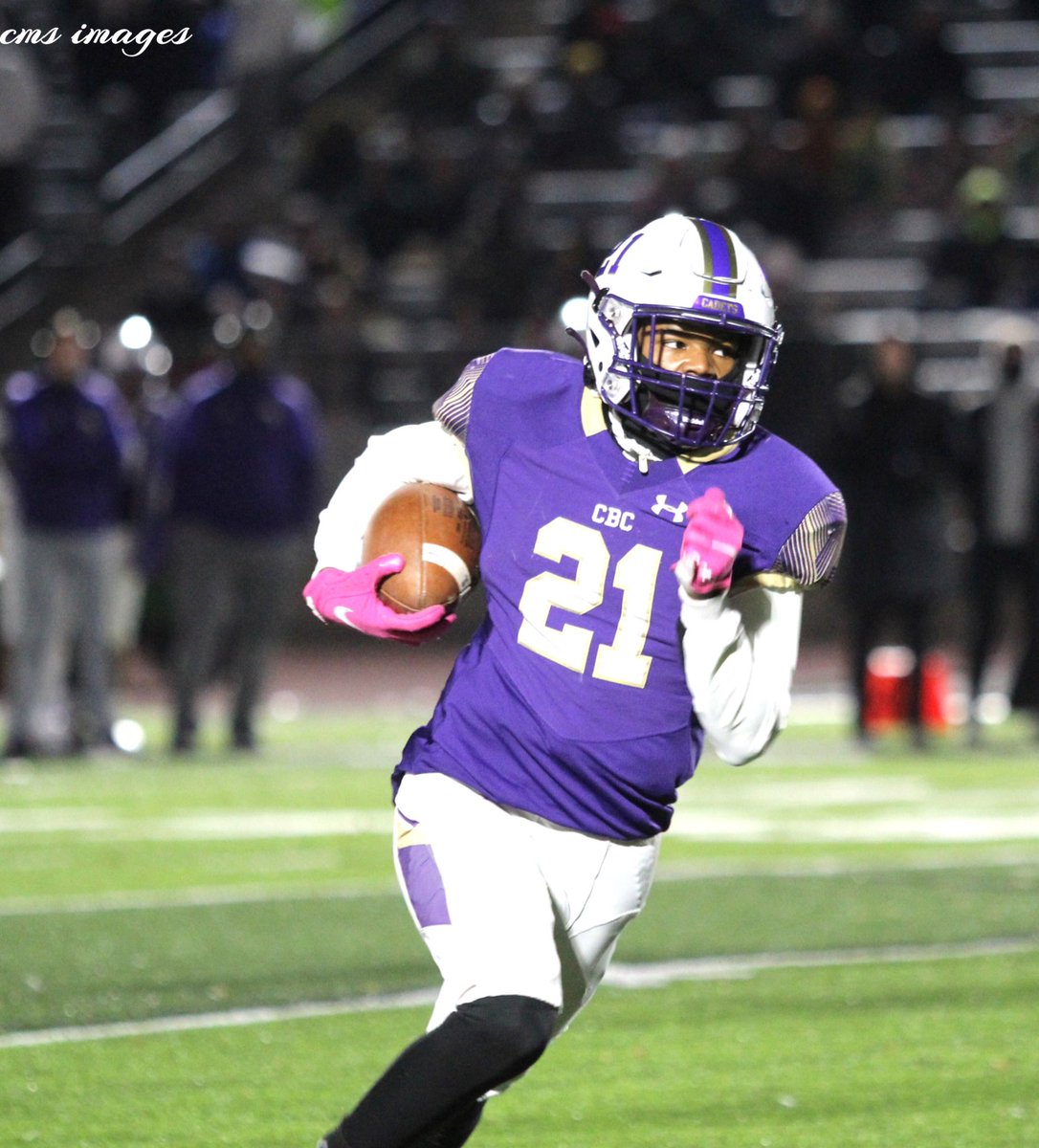 ChrisSchmitz168's tweet photo. In the MSHSAA Class 6 semi-final 🏈 game the Cadets break the Broncos from Lee’s Summit North. Final 28-21. CBC punches its ticket 🎟 to Columbia. @CBCFootball @cbccadets @CBCHighSchool #BeABrick🧱 #Class6 #FridayNightLights #notdoneyet #playtotheend #cmsimages https://t.co/xfBk3Jm31S