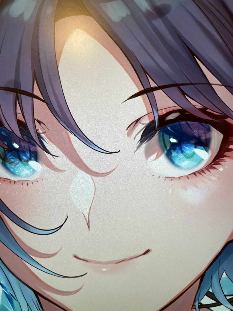 asakura toru 1girl solo looking at viewer close-up gradient hair smile blue hair  illustration images