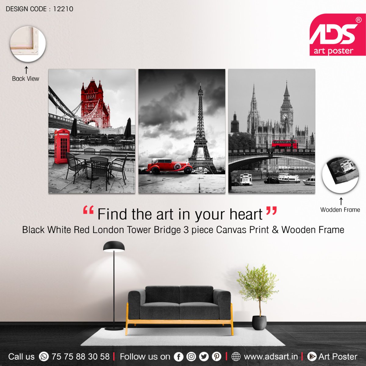 adsartposter's tweet photo. Find the art in your heart !! 😍

Black White Red London Tower Bridge 3 piece Canvas Print &amp; Wooden Frame by ADS Art Posters Rajkot

Click Here For More Updates
https://t.co/2QTibUPswm

Download our official app
https://t.co/n1sbAQhvyO https://t.co/1knEQbyzra