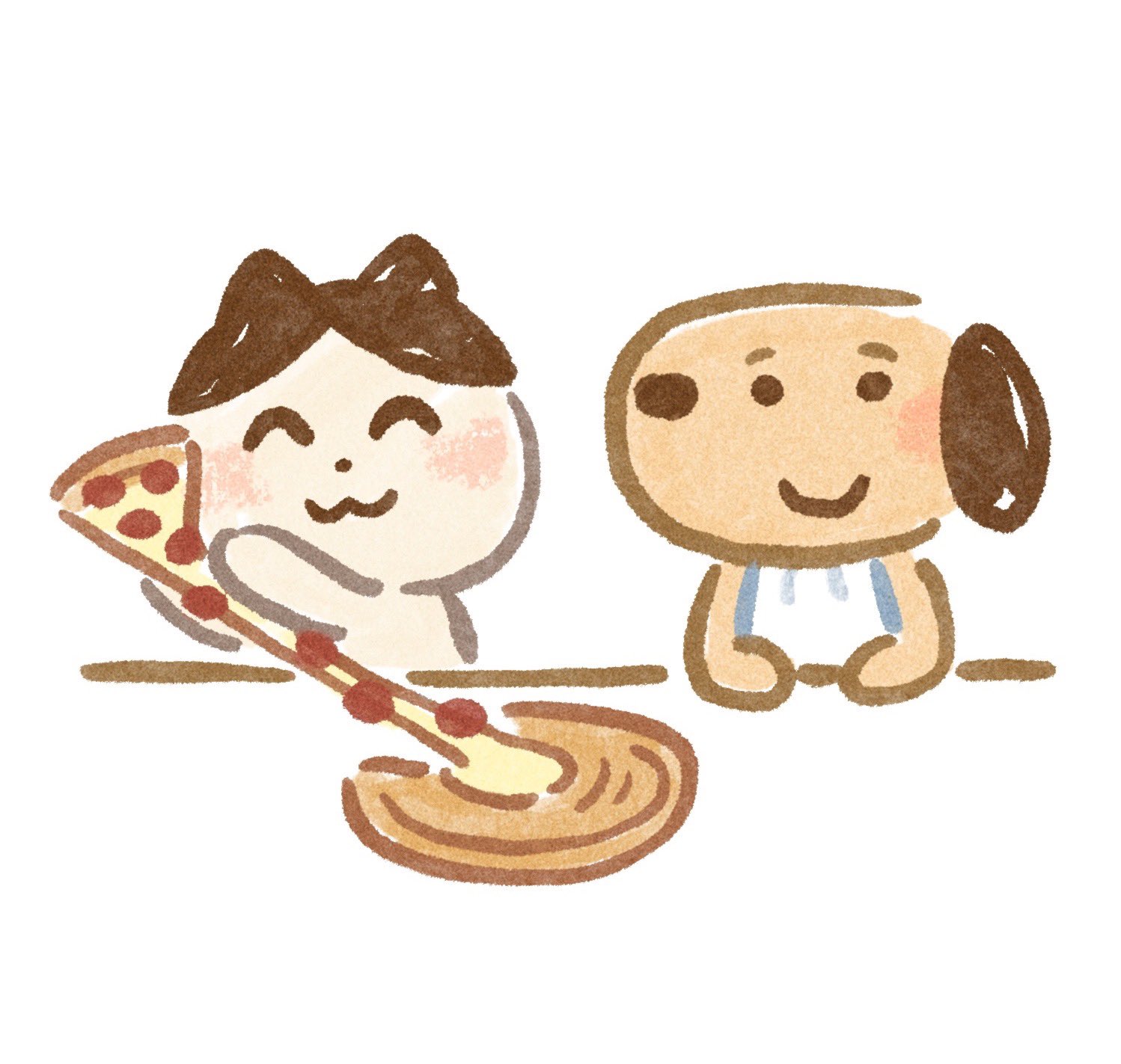 いらすとやパーティちゃん みんなで食べると美味しいね ピザの日 T Co 5ufenaqxjz Twitter