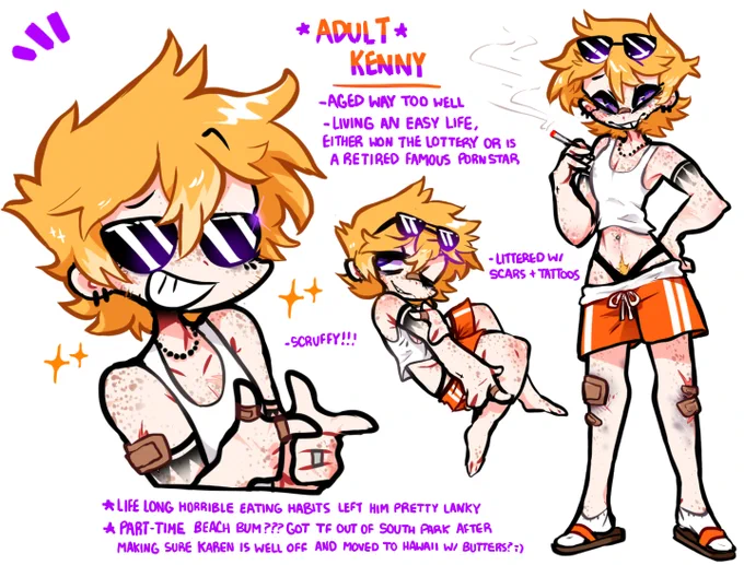 what if i went feral and made up an unrealistic self indulgent post covid kenny what then huh #SouthPark 